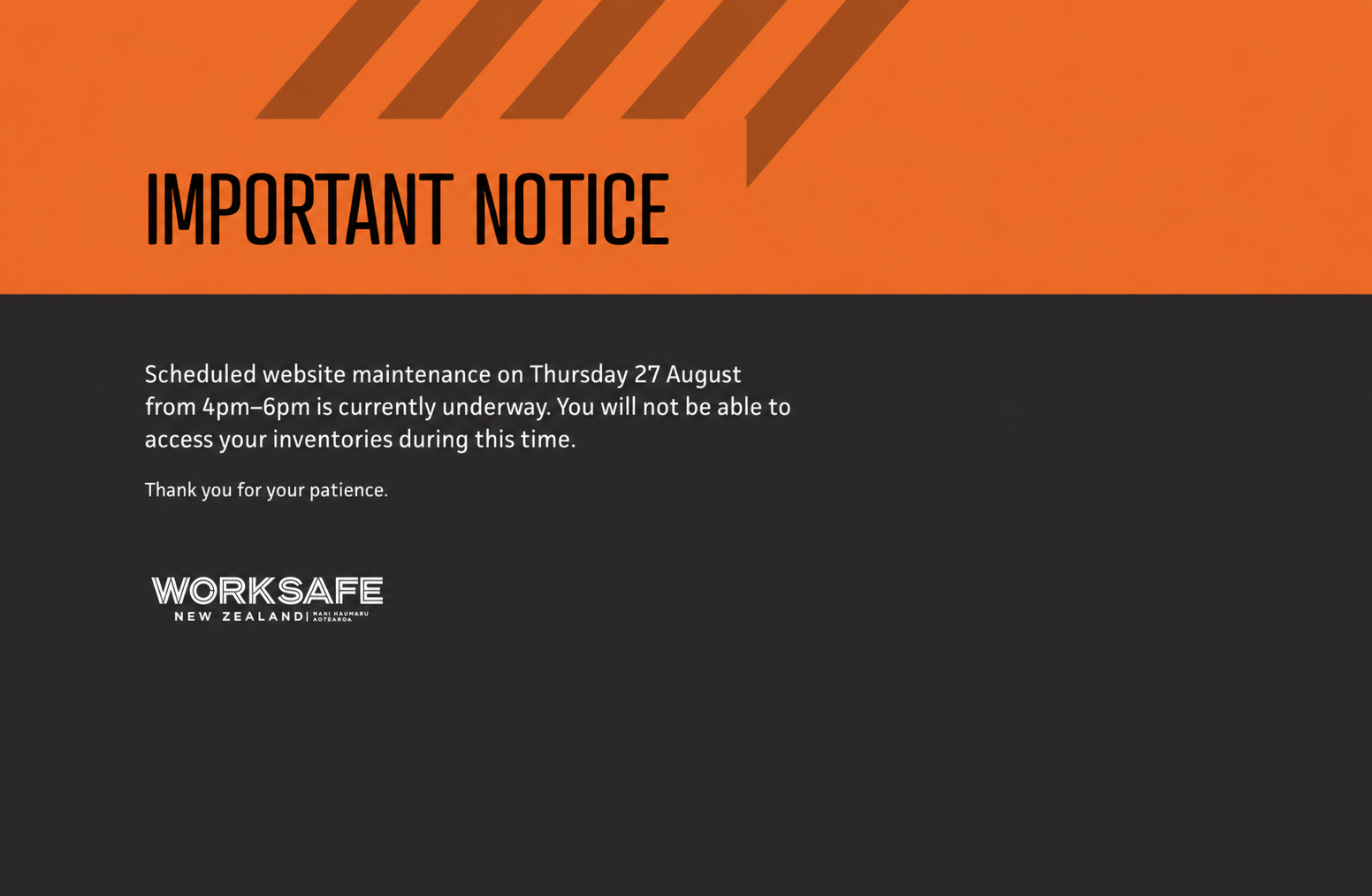 Scheduled maintenance